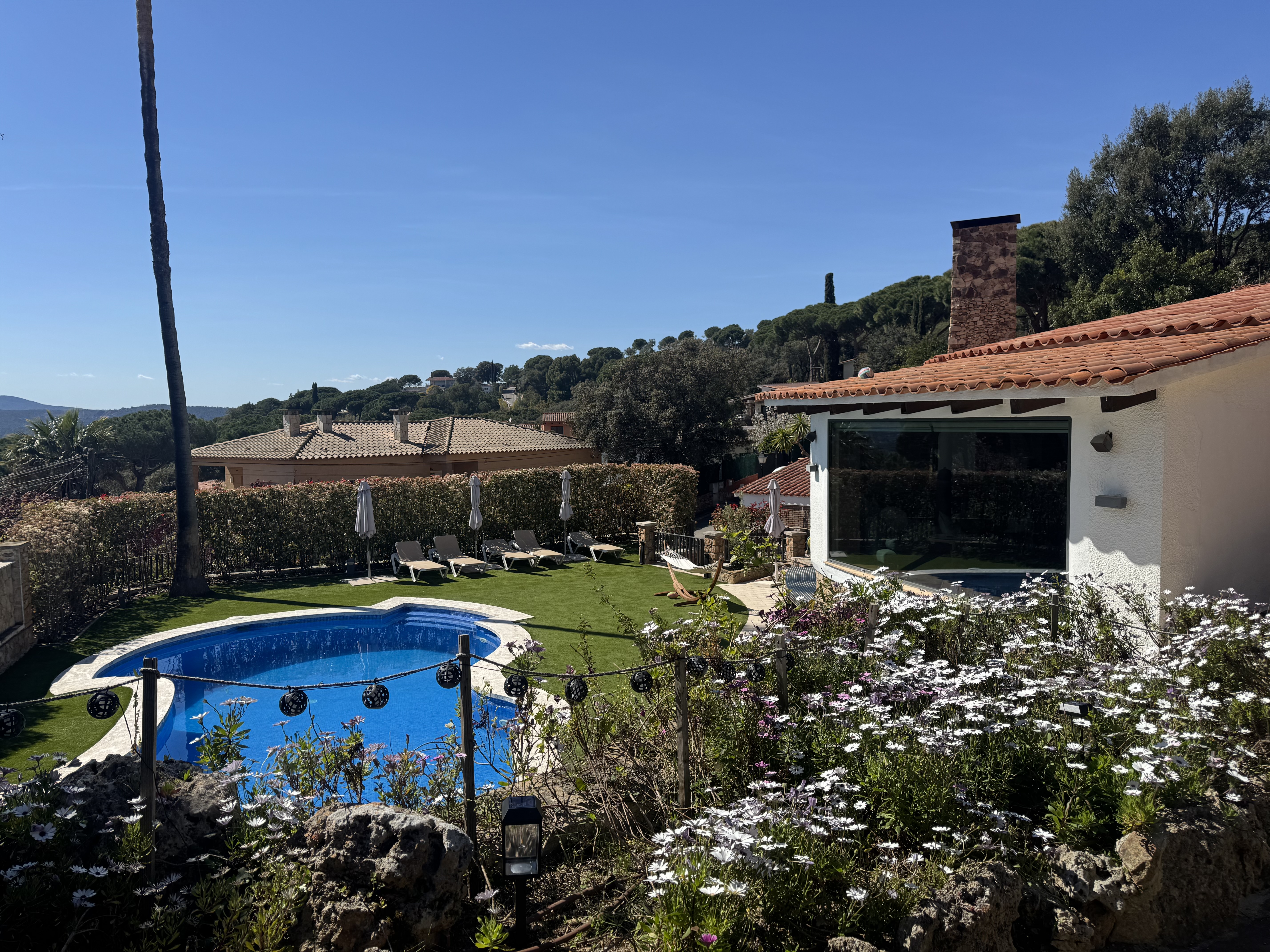 Shaded dining terrace